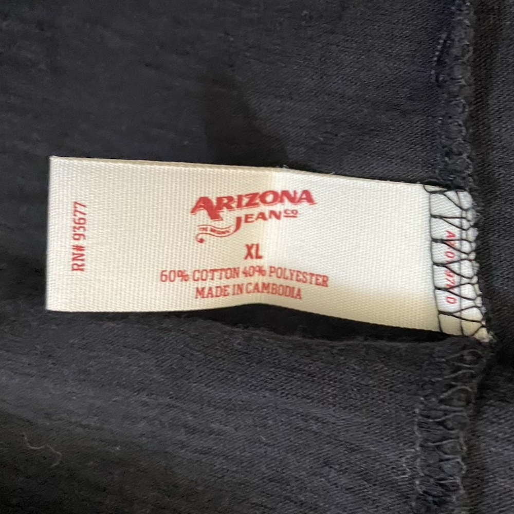 Arizona Jean Co Juniors Young Women's V-Neck Tee Short-Sleeve T-Shirt Black XL - Picture 6 of 9